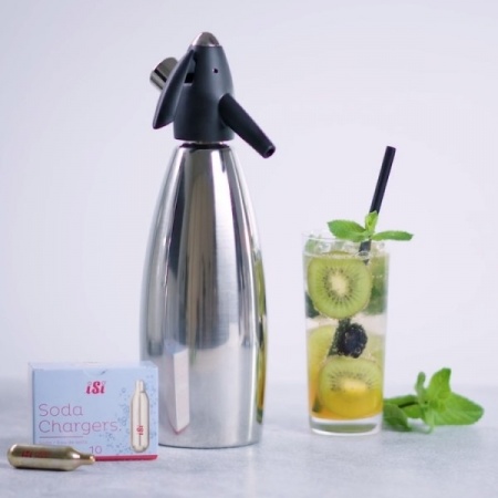 Сифон для содовой воды из нержавеющей стали 1л детальная картинка 