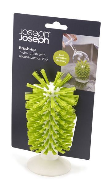 Фото Щетка для стаканов на присоске Brush-Up зеленая - 85103 Joseph Joseph