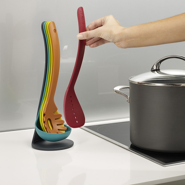 Фото Набор кухонных инструментов Nest Plus разноцветный, 5 предметов на подставке - 10124 Joseph Joseph