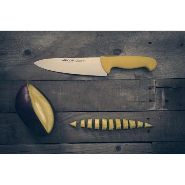 Фото Нож поварской 20см шеф нож 2900 желтый