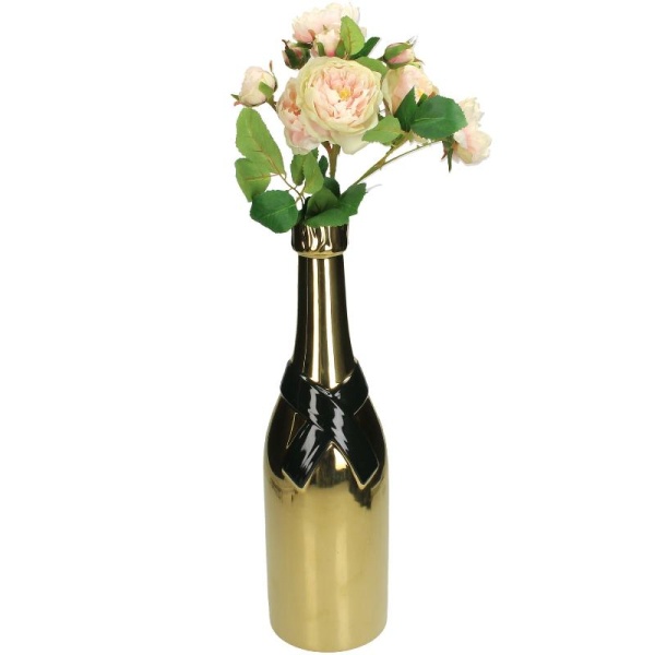 Ваза для цветов "Champagne Bottle" 11.5x11x38.8см золотая детальная картинка 