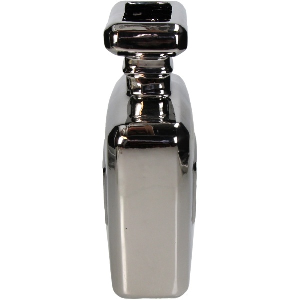 Ваза для цветов "Perfume Bottle" 19.5x8.5x29.7см серебряная детальная картинка 