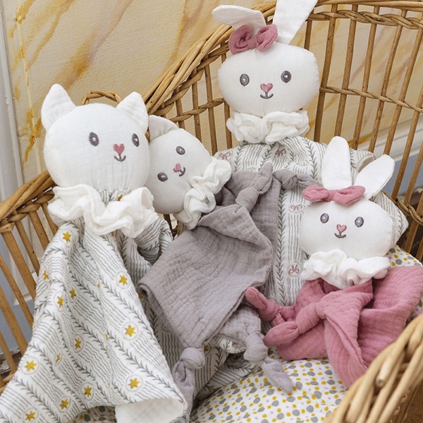 Фото Мягкая игрушка для детей - кролик, 22x34.5x3.5см, Petit Carrousel