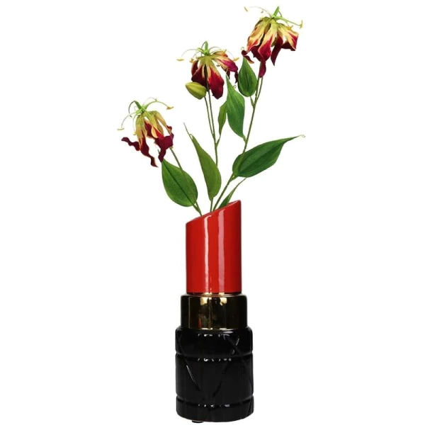 Фото Ваза для цветов "Lipstick Red" 10x10x27см