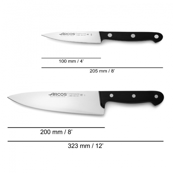 Фото Набор из двух ножей с ножницами и точилкой, серия UNIVERSAL