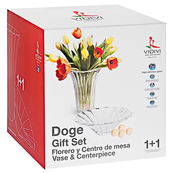 Фото Набор ваза для цветов 30см и ваза для фруктов DOGE