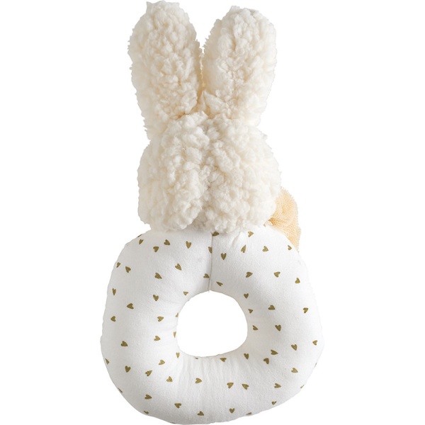 Фото Мягкая игрушка - погремушка для детей - кролик, Petit Carrousel