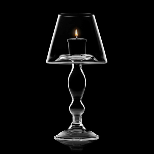 Подсвечник "лампа" на ножке Ø12x(h)23,5см стеклянный детальная картинка 