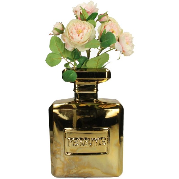 Ваза для цветов "Perfume Bottle" 19.5x8.5x29.7см золотая детальная картинка 
