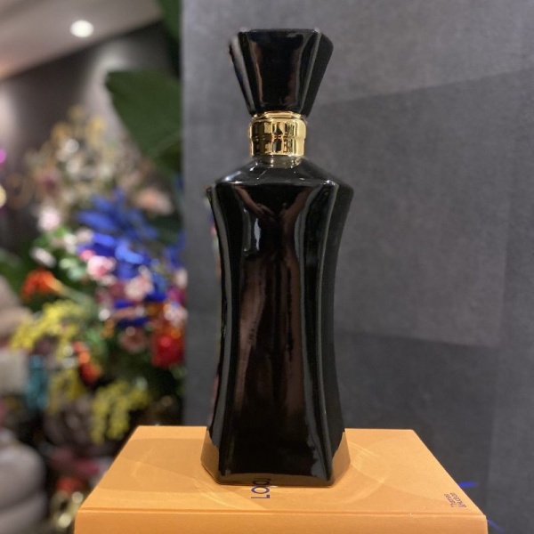 Ваза для цветов "Perfume Bottle" 13x10x35см черная детальная картинка 