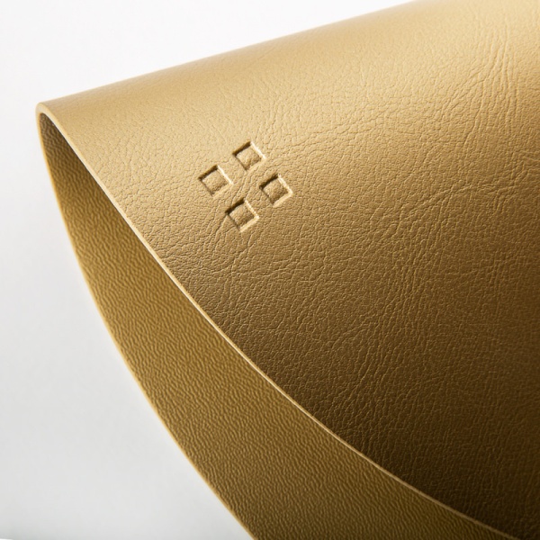 Плейсмат круглый ø38см PVC золотой детальная картинка 