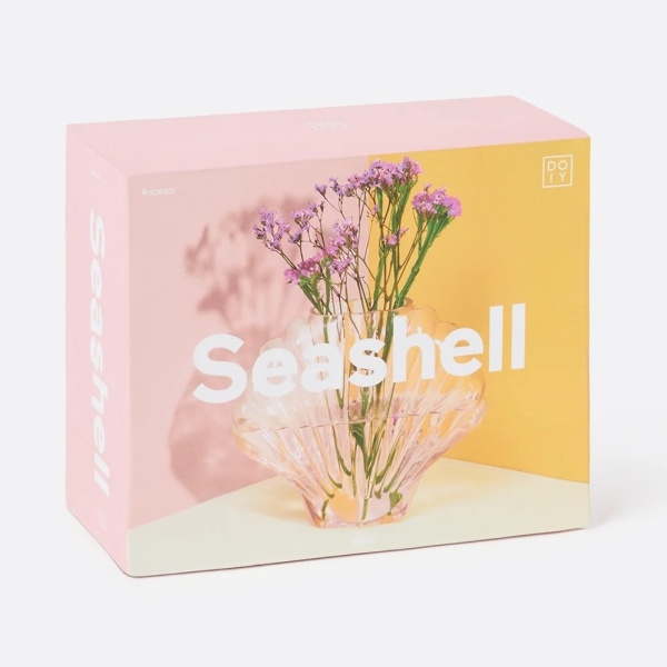 Ваза для цветов 20см Seashell розовая детальная картинка 